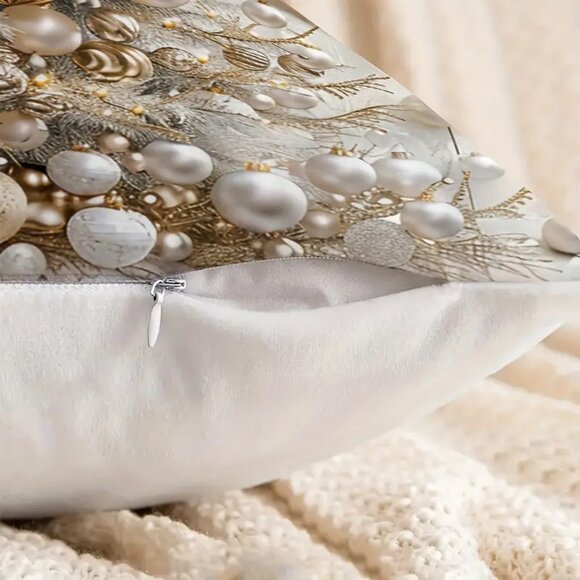 Christmas Tree Digital Print Throw Pillow Cover - 18" x 18" 🎄🎁 - Picture 3 of 7